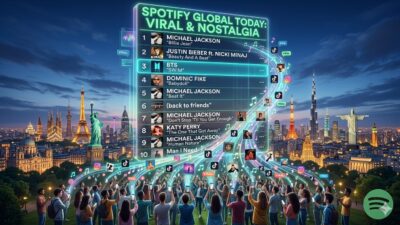 Nada Lama Kembali Bersinar, Spotify Global Hari Ini Dipenuhi Lagu Viral dan Nostalgia Dunia