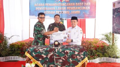 Pemprov Hibahkan Lahan untuk Pembangunan KODAM Provinsi Jambi