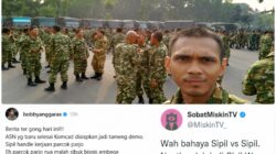 Sorotan Pengamanan Aksi “Indonesia Bangkrut”: Kehadiran Komcad di Lapangan Menjadi Tanda Tanya Publik