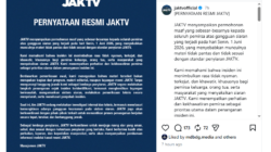 Diduga Diretas, JAKTV Minta Maaf atas Munculnya Tayangan Tidak Pantas di Hari Lahir Pancasila