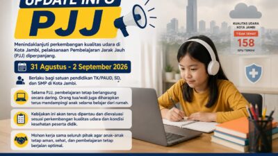 PJJ di Kota Jambi Diperpanjang hingga 2 September 2026, Kualitas Udara Masih Jadi Perhatian