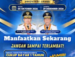 Pemutihan Pajak Kendaraan Jambi Diperpanjang hingga 29 Desember 2026, Tunggakan Cukup Bayar Setahun
